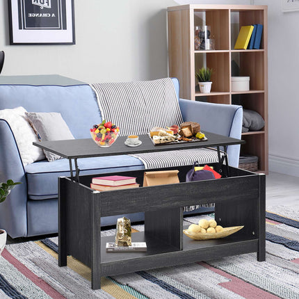 Lift-Top Storage Coffee Table, 109 cm, Black