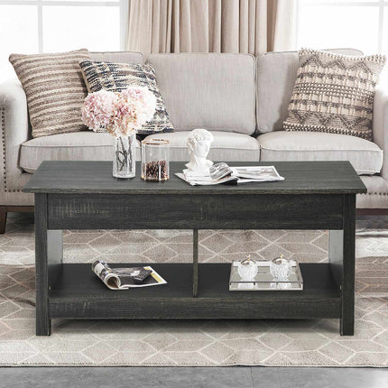 Lift-Top Storage Coffee Table, 109 cm, Black