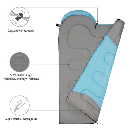 Light Blue-Grey Sleeping Bag, Medium Size