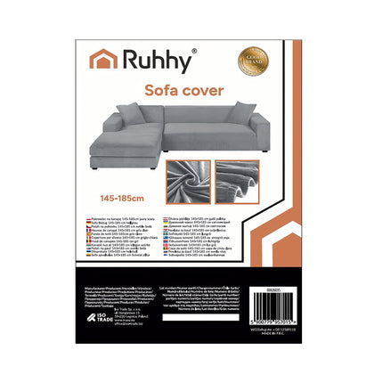 Light Gray Sofa Cover, 145-185cm, Stretch Fabric