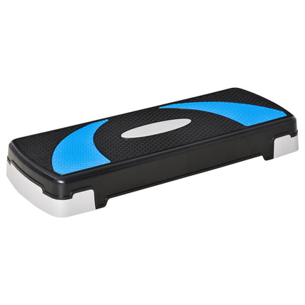 Light blue Aerobic Stepper, adjustable height, 150 kg capacity
