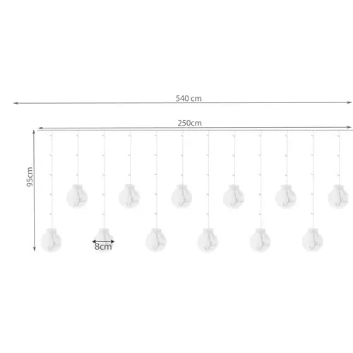Light curtain 108 LED USB multicolor KŚ19734