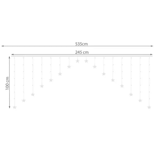 Light curtain 136LED USB cool white KŚ19740