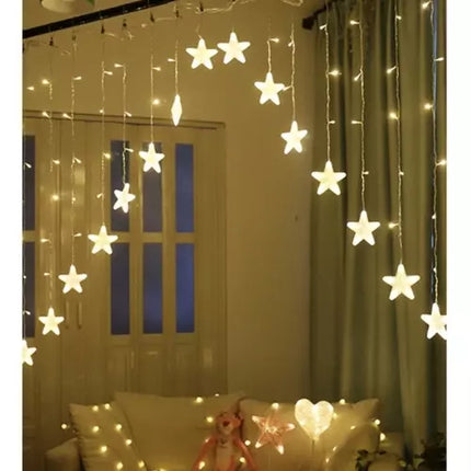 Light curtain 136LED USB warm white KŚ19738