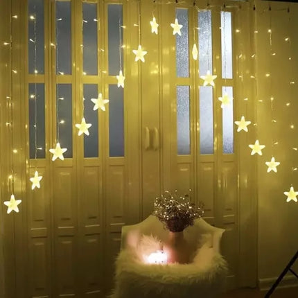Light curtain 136LED USB warm white KŚ19738