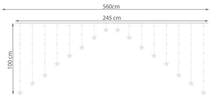 Light curtain 136LED - warm white 31V KŚ11337