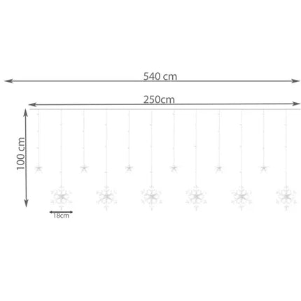 Light curtain 138 LED USB cool white KŚ19744