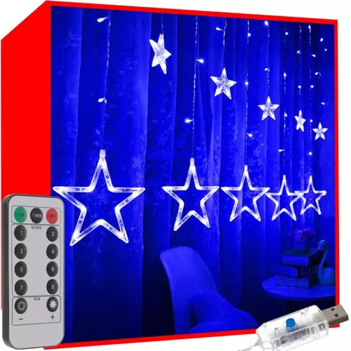 Light curtain 138 LED USB - cool white KŚ19752
