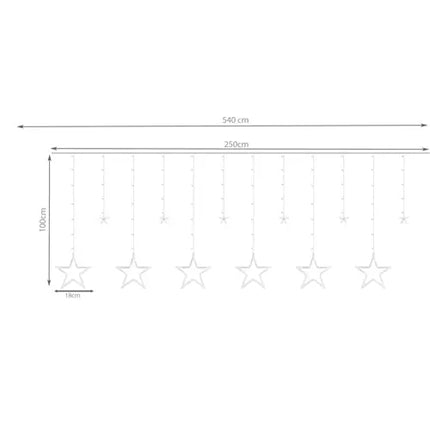 Light curtain 138 LED USB - cool white KŚ19752