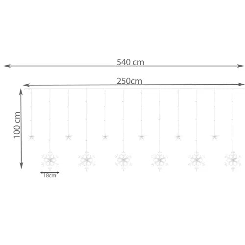 Light curtain 138 LED USB multicolor KŚ19742