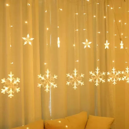 Light curtain 138 LED USB warm white KŚ19746