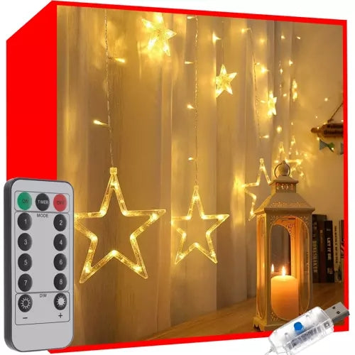 Light curtain 138LED USB - warm white KŚ19750