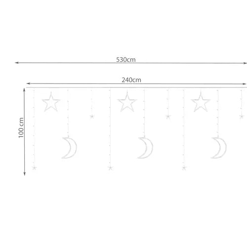 Light curtain 138 LED USB - warm white KŚ19758
