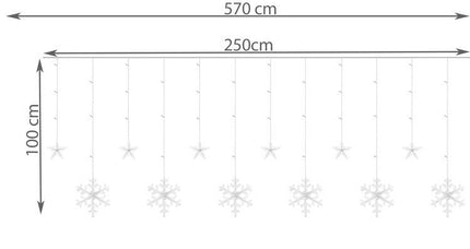Light curtain 138 LED - multicolor 31V KŚ11323