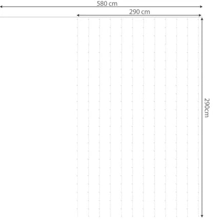 Light curtain 300 LED USB - warm white KŚ19768