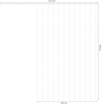 Light curtain 300LED - warm white 31V KŚ11332