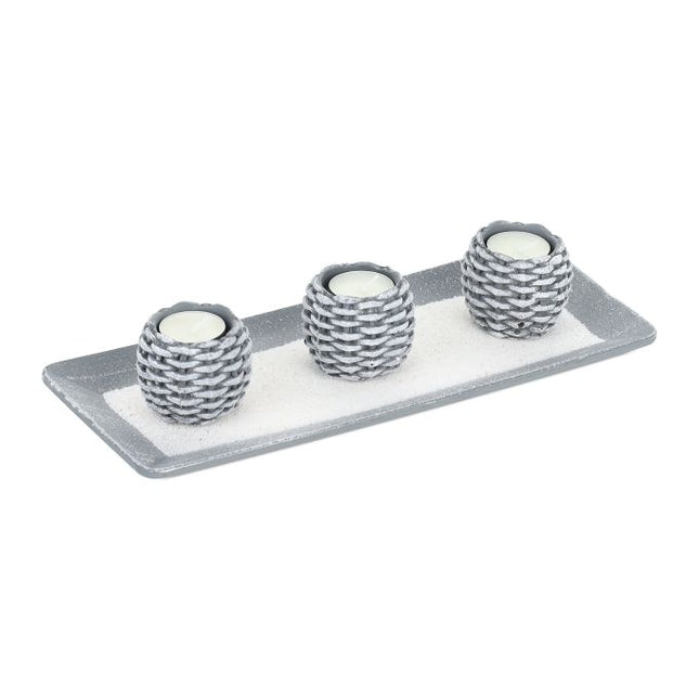 Light decoration with 3 tealight holders