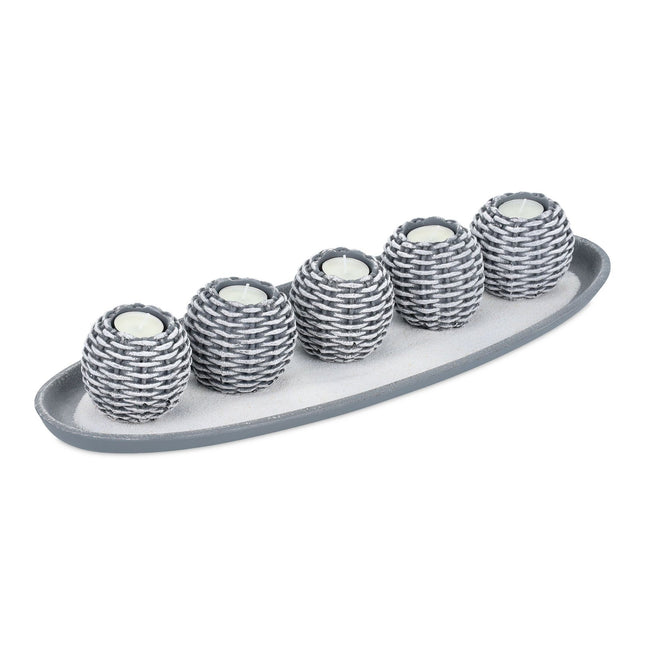 Light decoration with 5 tealight holders