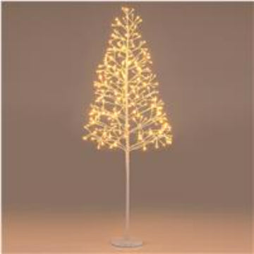 Lighted Birch Tree 120cm, 240 Warm White LEDs, Weighted Base