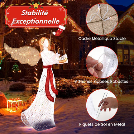 Lighted Christmas Angel, 150cm, 120 LED Warm White