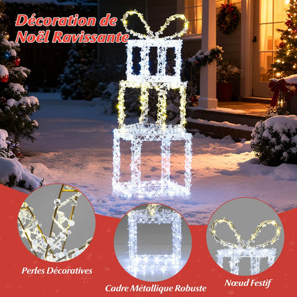 Lighted Christmas Gift Boxes Set of 3, LED, Outdoor