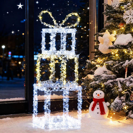 Lighted Christmas Gift Boxes Set of 3, LED, Outdoor