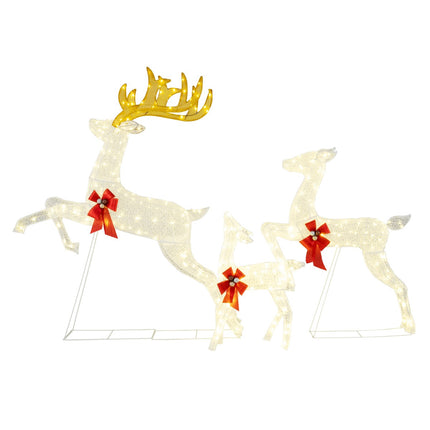 Lighted Christmas Reindeer Set of 3, 330 Warm White LEDs