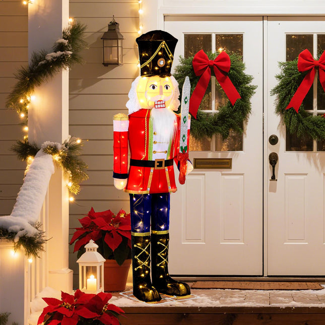 Lighted Nutcracker Figure, 157 cm, 100 LED Lights