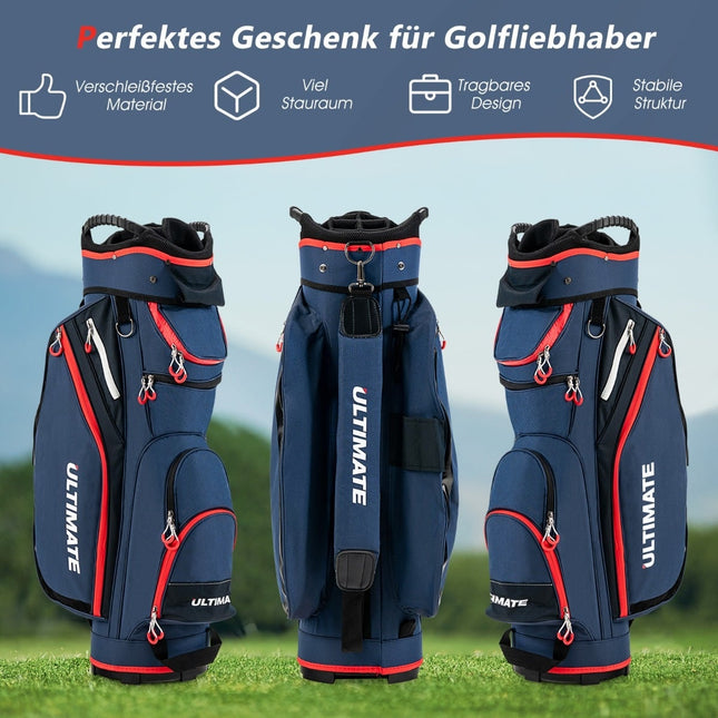 Lightweight Golf Bag with 14-Way Divider, Navy