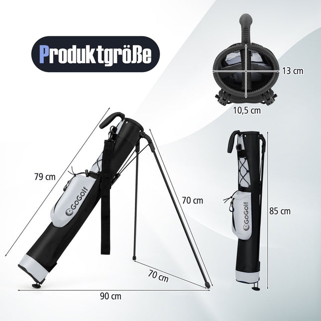 Lightweight Golf Stand Bag with 2-Way Divider & Rain Cover
