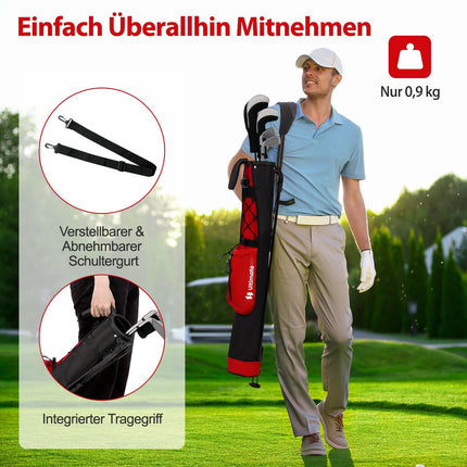 Lightweight Golf Stand Bag with 2-Way Divider & Rain Hood