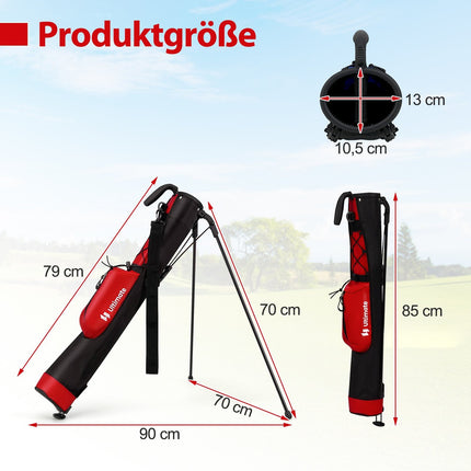 Lightweight Golf Stand Bag with 2-Way Divider & Rain Hood