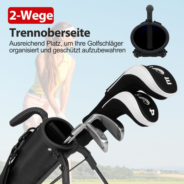 Lightweight Golf Stand Bag with 2-Way Divider & Rain Hood