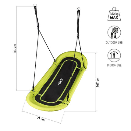 Lime Saucer Swing, Outdoor Fun, Durable Material