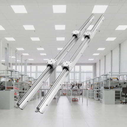Linear Guide Rail Set, 2x1000 mm Rails, 4 Slide Blocks