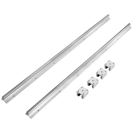 Linear Guide Rail Set, 2x1000 mm Rails, 4 Slide Blocks