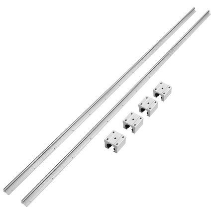 Linear Guide Rail Set, SBR20 2200mm, 2 Rails 4 Blocks