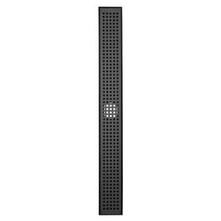 Linear Shower Drain 610mm, Matte Black, Hair Strainer