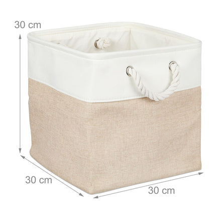Linen Storage Baskets Set of 3 – Two-Tone Design