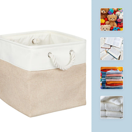 Linen Storage Baskets Set of 3 – Two-Tone Design