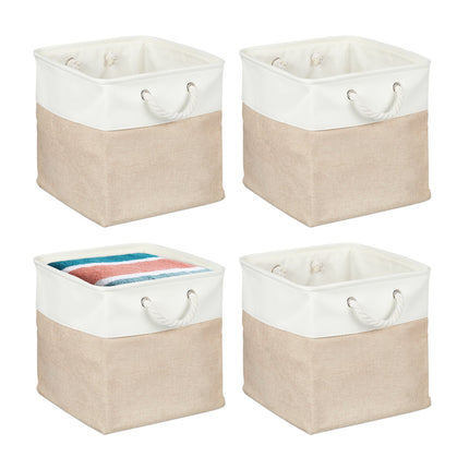 Linen Storage Baskets Set of 4 – Multipurpose Organizers