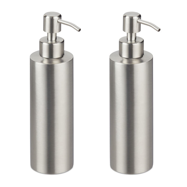 Liquid Soap Dispenser Set, Stainless Steel, 300ml