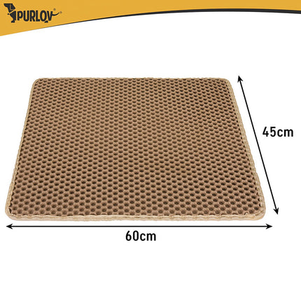 Litter box mat 60x45cm - beige Purlov
