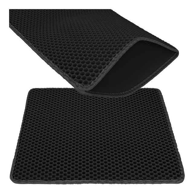 Litter box mat 60x45cm - black Purlov