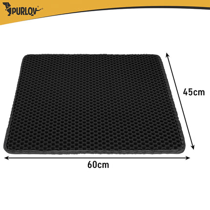 Litter box mat 60x45cm - black Purlov