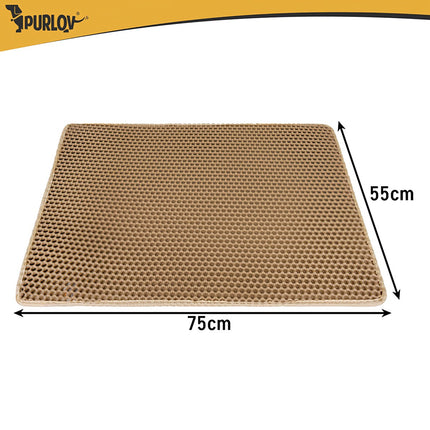 Litter box mat 75x55cm - beige Purlov