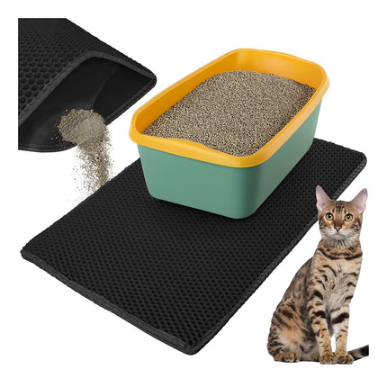 Litter box mat 75x55cm - black Purlov