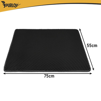 Litter box mat 75x55cm - black Purlov