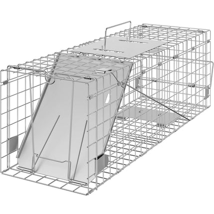 Live Animal Cage Trap, 24 x 8 x 8 in, Foldable Handle