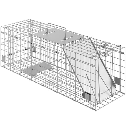 Live Animal Cage Trap, 24 x 8 x 8 in, Foldable Handle